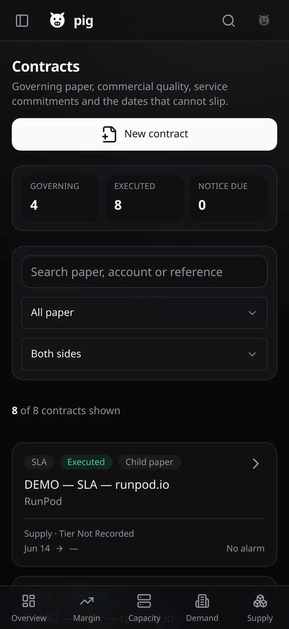 Contracts, 393px, dark