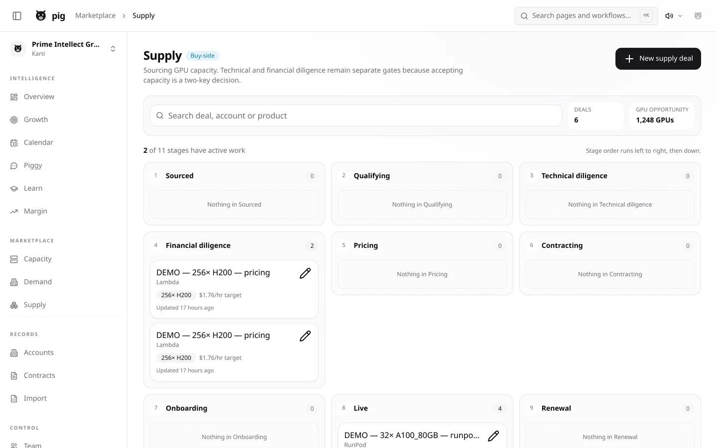 Supply pipeline, desktop, light