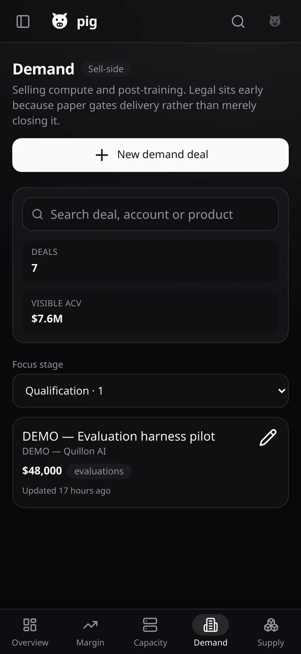 Demand pipeline, 393px, dark